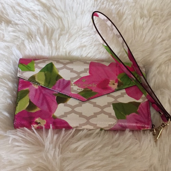 Kate spade floral iPhone wallet case